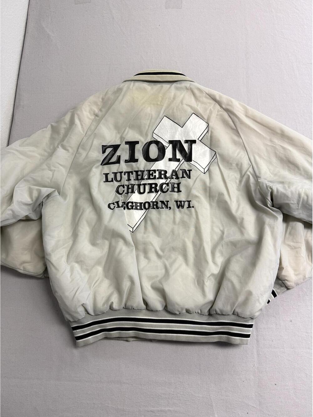 Vintage Zion Lutheran Church Jacket Cleghorn Eleva Wisconsin